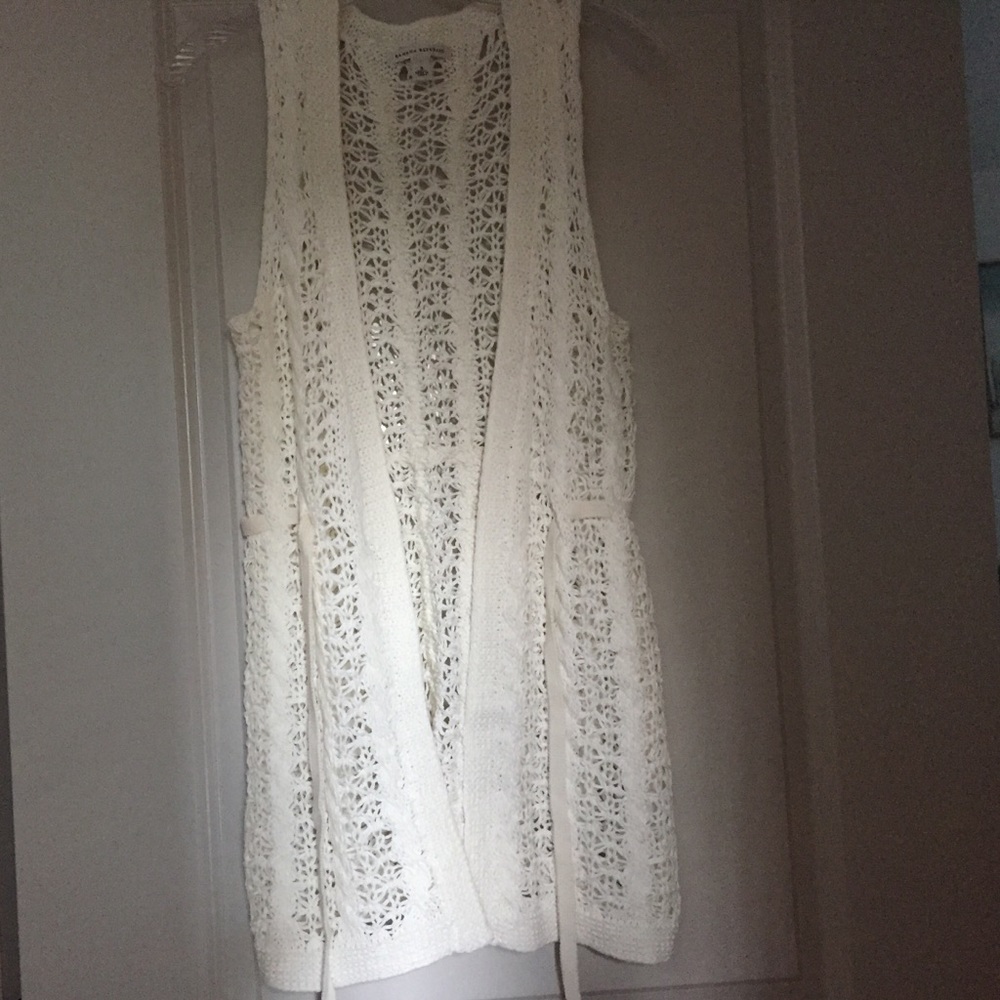 Banana Republic Crochet Sleeveless Cardigan